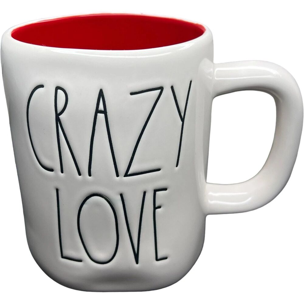 NEW Rae Dunn Crazy Love  Ceramic 16 oz heavy duty coffee mug